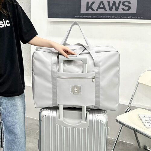 折叠旅游衣服收纳袋大容量手提短途旅行袋便携可套拉杆箱女行李袋