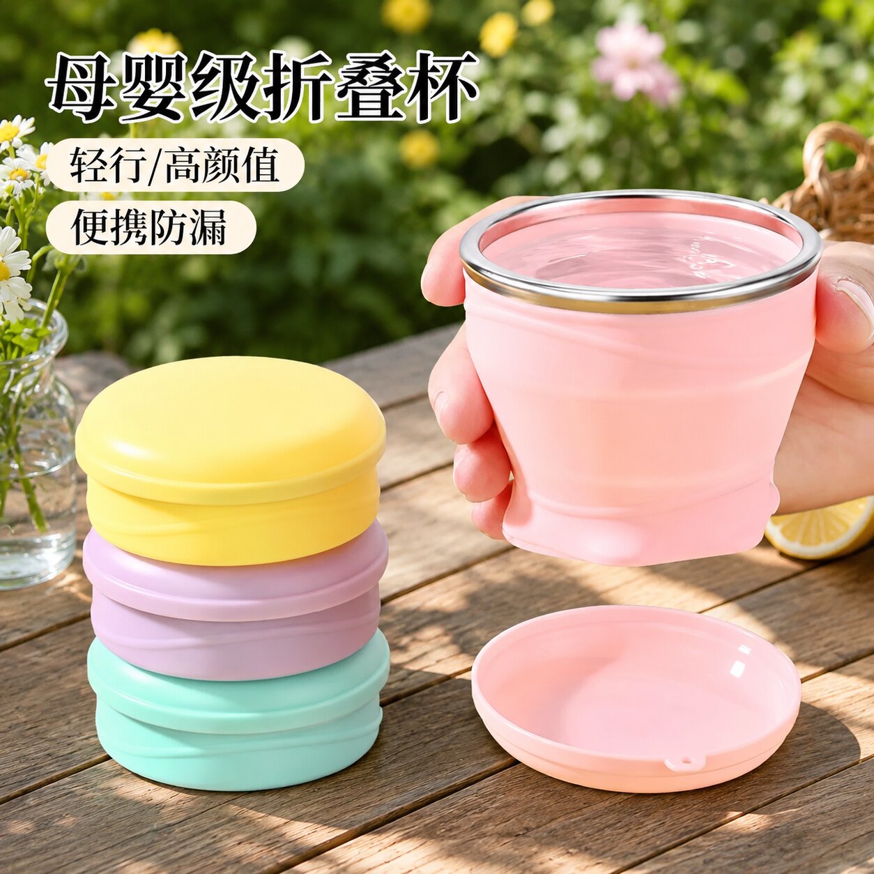 折叠杯户外旅行洗漱耐高温口袋