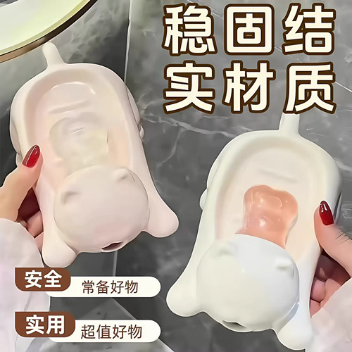 可爱猫咪肥皁盒沥水卡通创意浴室