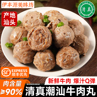 清真手打实心潮汕牛肉丸关东煮麻辣烫火锅丸子鲜冻食材家庭锁鲜装
