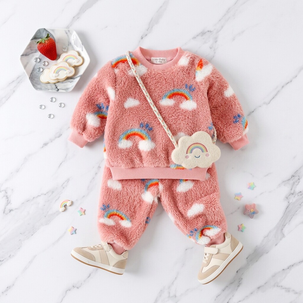 套装婴儿服装童装宝宝衣服可爱卡通加厚秋冬冬季新生儿婴幼儿女宝