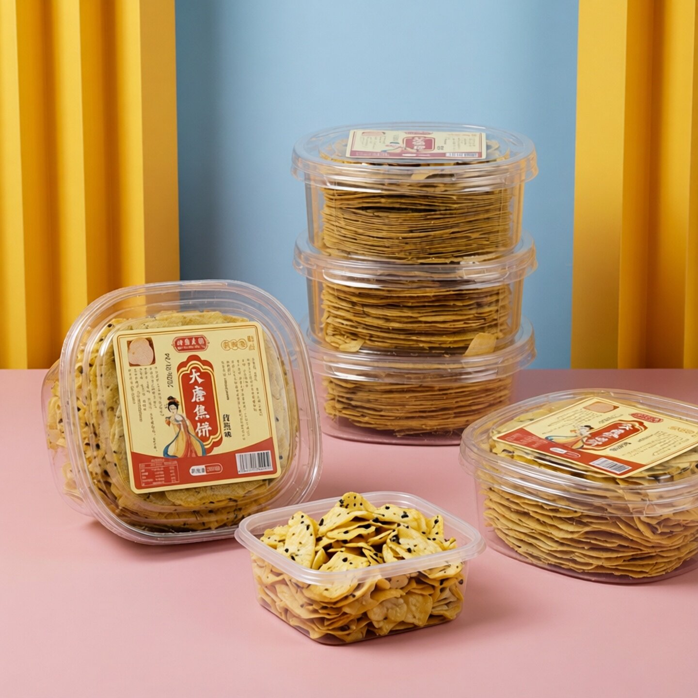 香酥焦饼320g薄脆饼干鸡内金焦饼孜然花椒芝麻原味休闲零食小吃