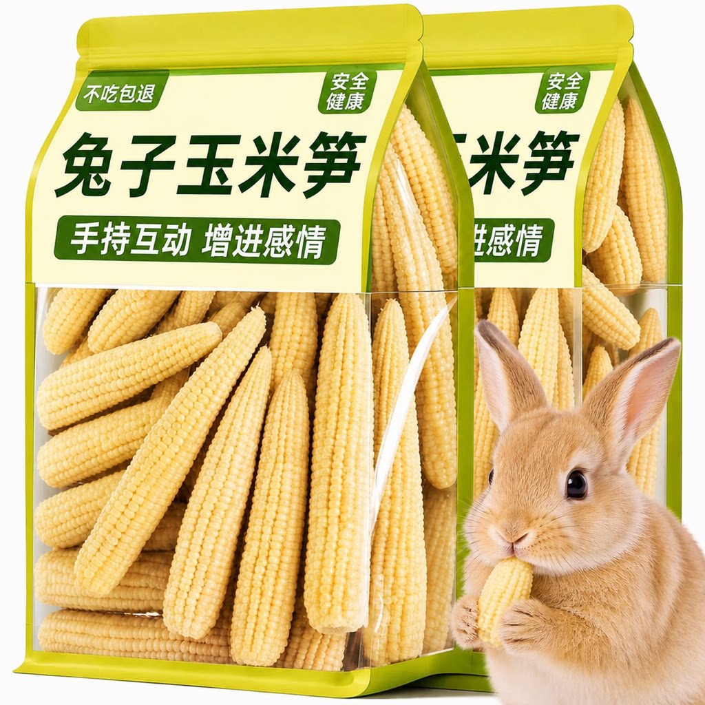 兔兔磨牙零食玉米笋冻干豚鼠仓鼠龙猫兔子通用主粮磨牙棒互动玩具