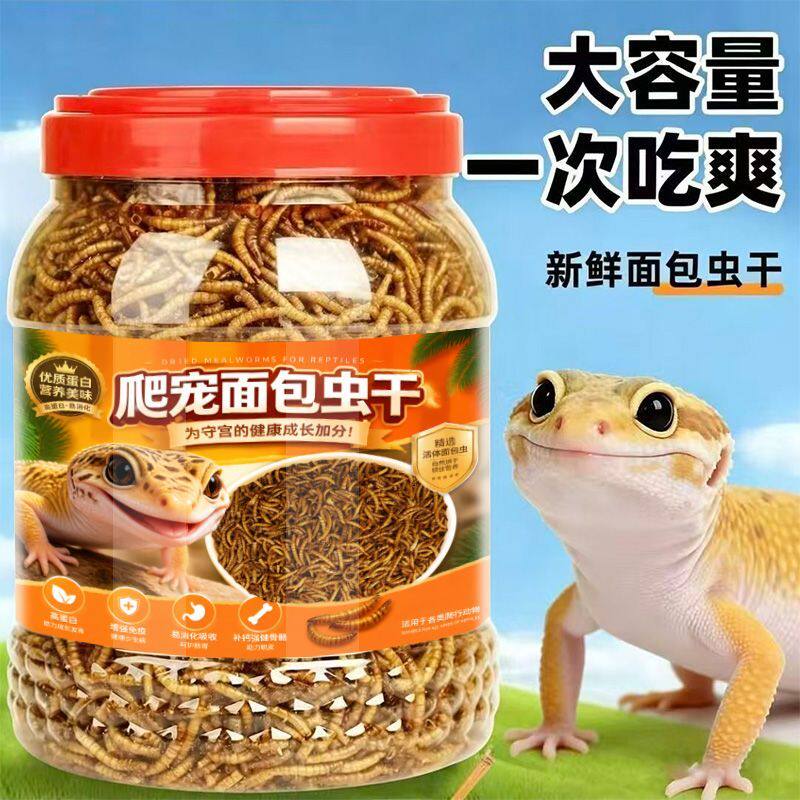 面包虫干饲料壁虎守宫蜥蜴大麦虫干豹纹睫角虫子营养高蛋白食物图片