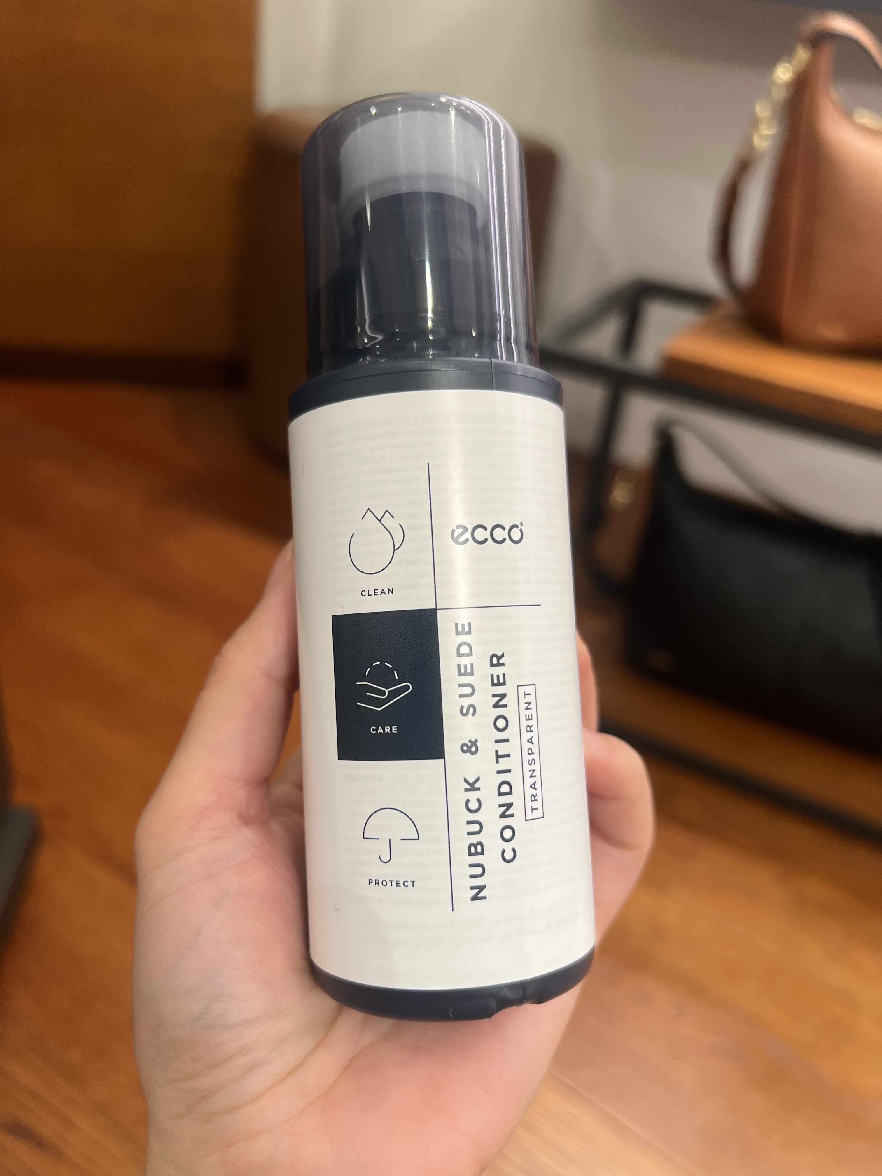 ECCO爱步磨砂皮护理剂鞋油翻毛皮通用补色滋润9040113 100ml