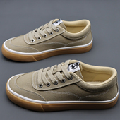 系带平底潮鞋 软底开车鞋 休闲鞋 子男士 透气帆布鞋 低帮板鞋 2026春季