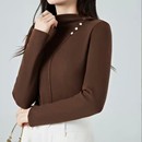 【玉米专享】设计款莱赛尔天丝驼绒~双面蓄热软糯半高领53177