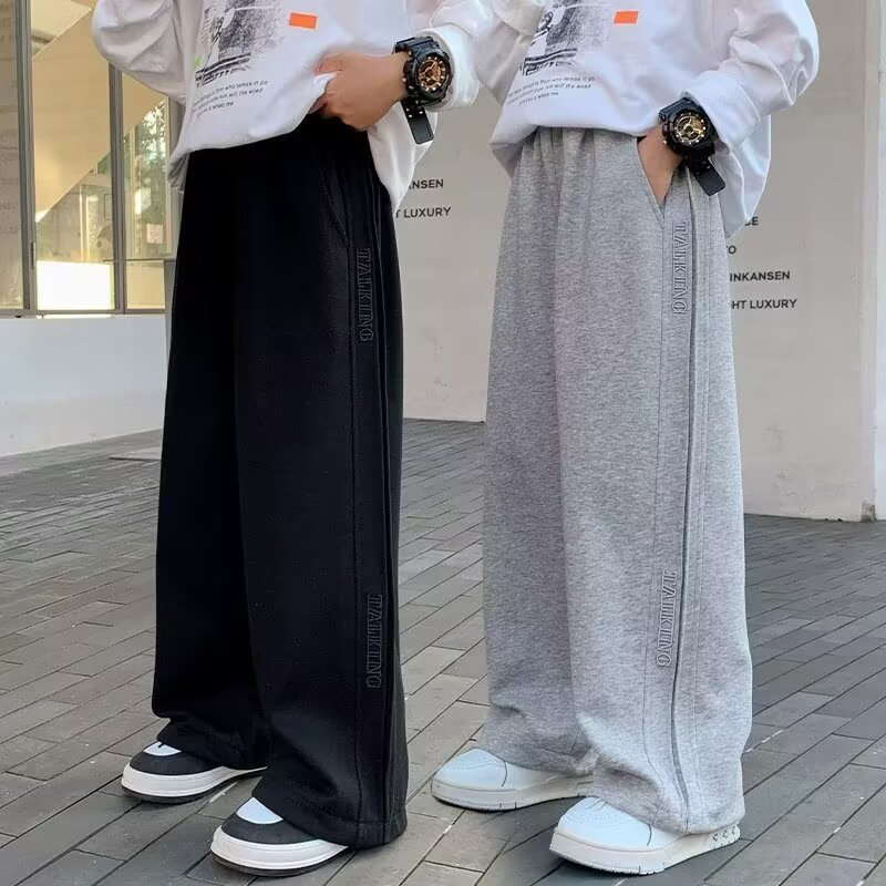 2026新款男童裤子阔腿裤春秋运动卫裤秋季中大童宽松直筒休闲长裤