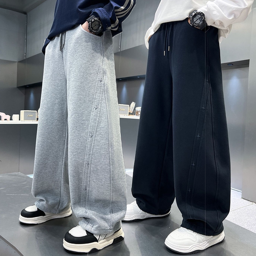 男童弯刀卫裤韩版潮酷大男孩秋装阔腿休闲裤时尚潮流中大童运动裤