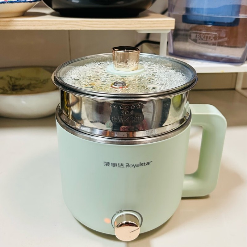 荣事达电煮锅多功能电热锅学生宿舍煮面锅电火锅电热杯迷你电锅