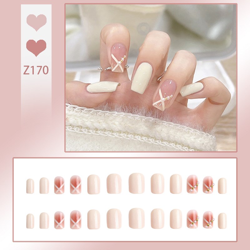 Output Creamy White Nail Art Gentle Simple for Elegance and