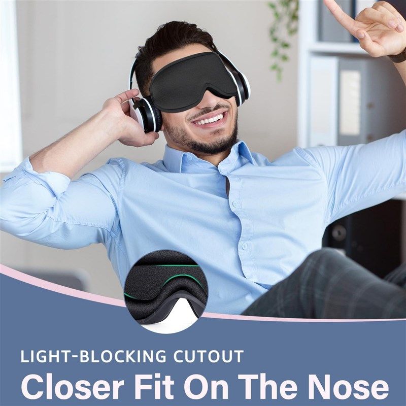 6D Stereo Doublelayer Shading Eye Mask for Sleep Relieving F