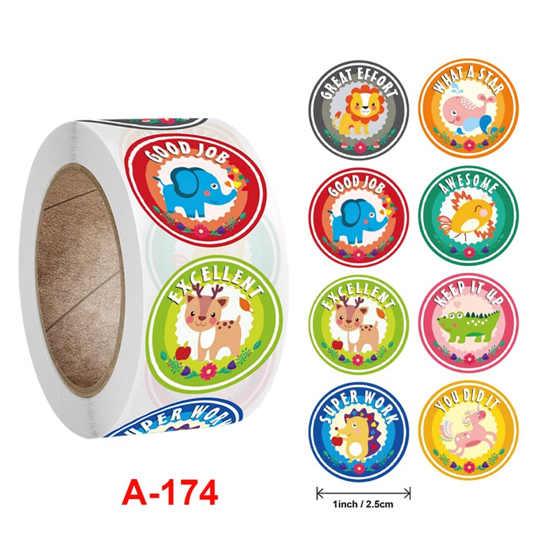 Rewarding Incentive Kids Roll Stickers Office Stationery Dec