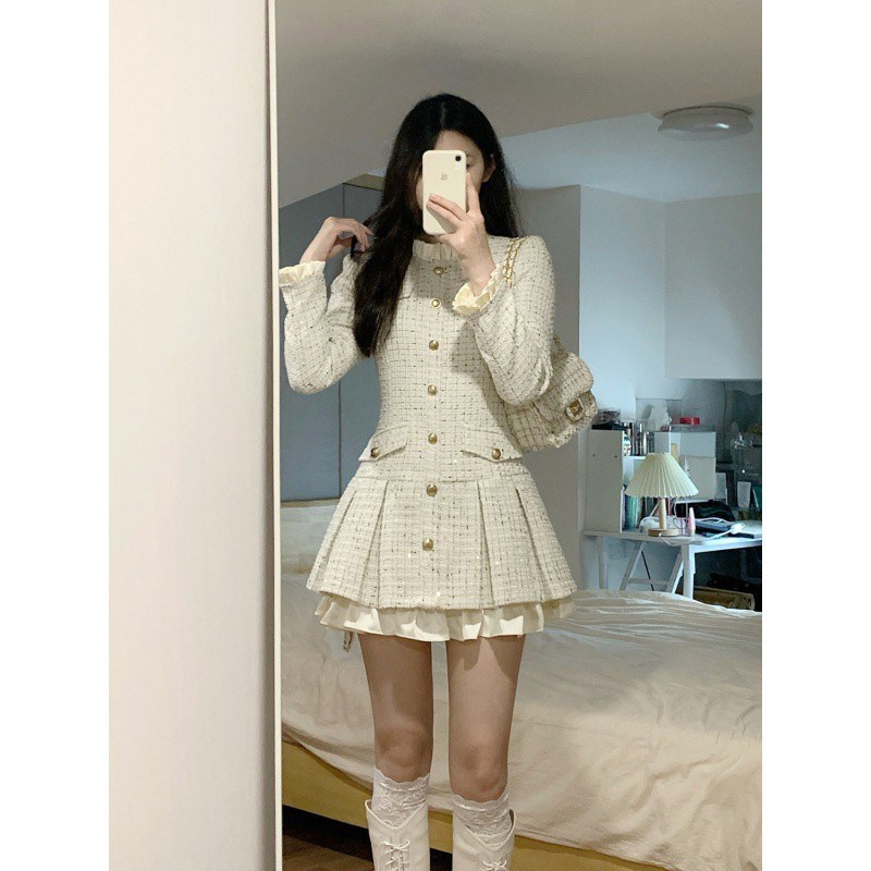 White Platycodon French Dress 2025 Early Spring Elegant and
