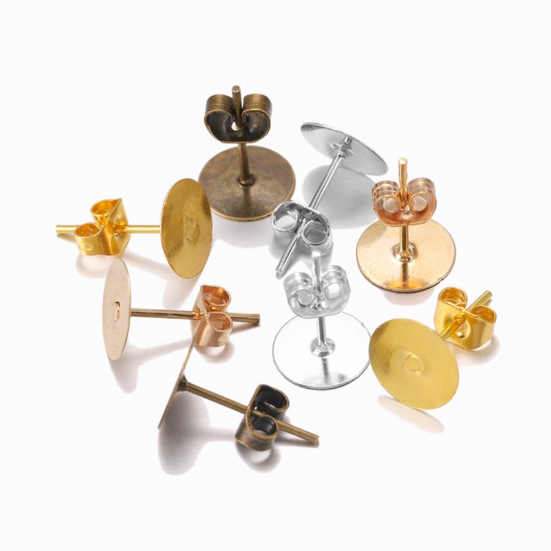 DIY Jewelry Accessories 5Color Iron Ear Needles Earring Stud