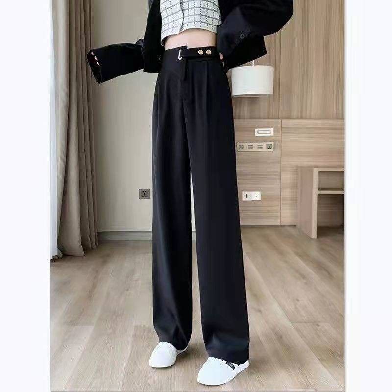 Highwaisted Casual Slacks for Women 2025 Design Sense Straig