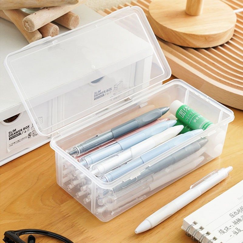 Large Capacity Transparent Pencil Box Pen Holder for Kids St