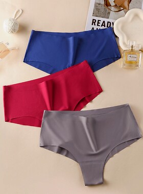 Midwaist Ice Silk Panties for Largesize Western Women Midwai