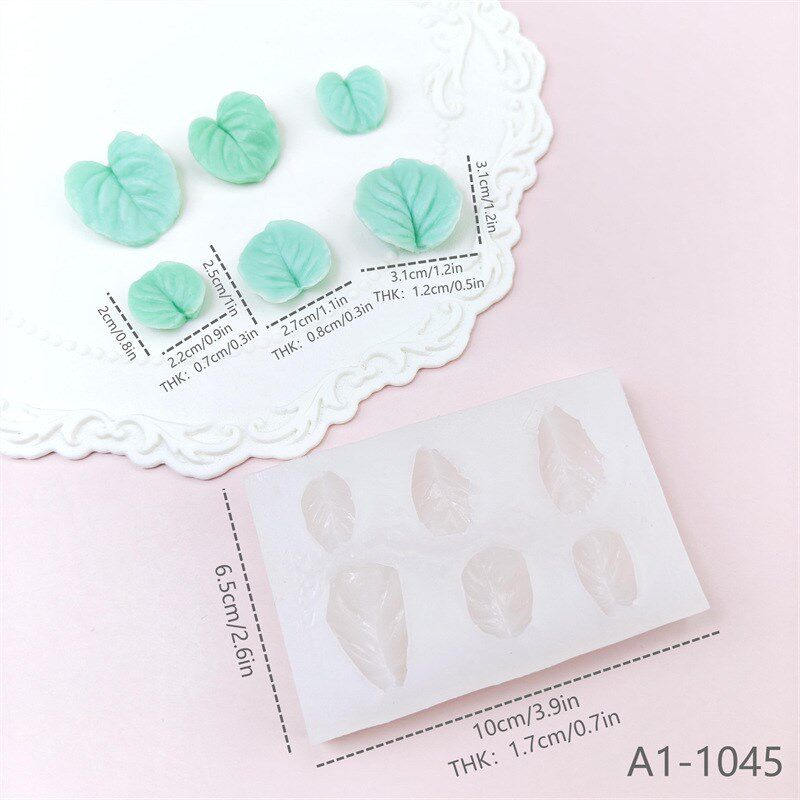 LeafShaped Scraper Texture Silicone Mold Chocolate Fondant C