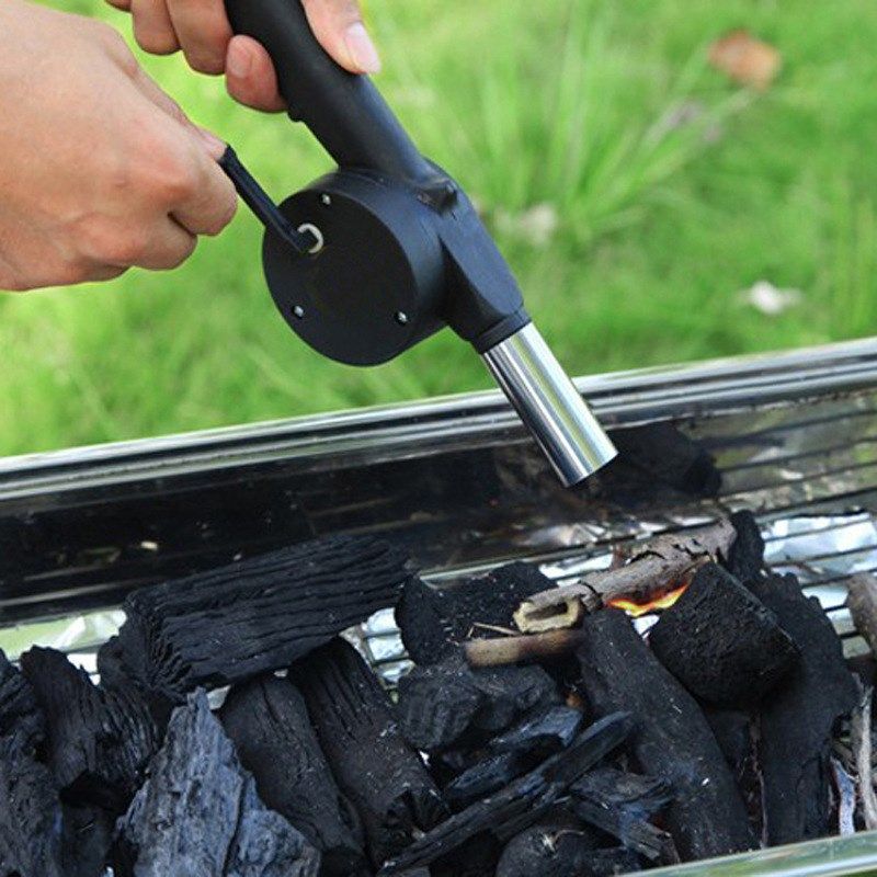 Handheld Blower for Outdoor BBQ Portable Manual Blower for P