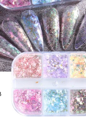 Nail Art Sparkle Powder Ins Aurora Translucent Nail Opal Pow