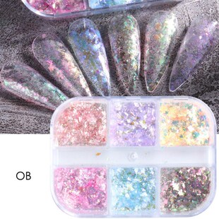 Nail Art Sparkle Powder Ins Aurora Translucent Nail Opal Pow