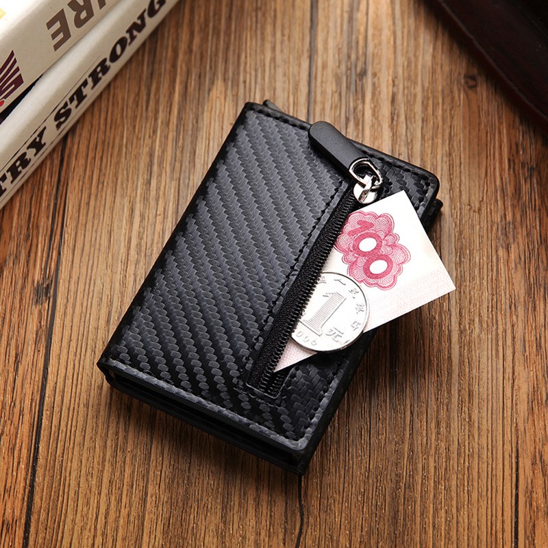 RFID Antitheft Automatic Popup Card Holder Ultrathin Metal C