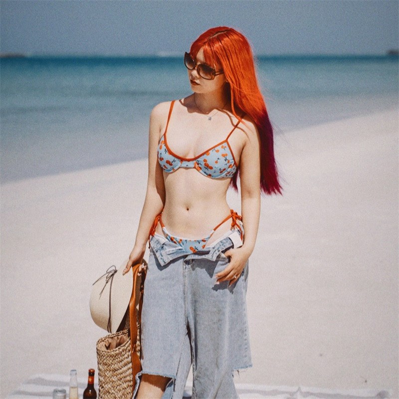 Swimsuit Bikini for Hot Girls Steel Ring Gathering Cute Beac