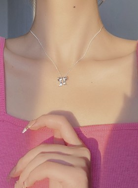 High Praise Bowknot Necklace Womens Light Luxury Ins Univers