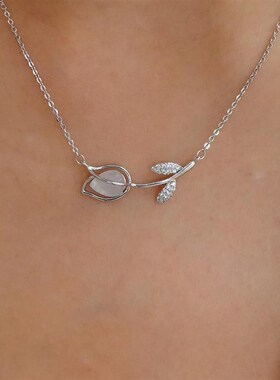 European American ins Necklace Tulip Necklace Creative Diamo