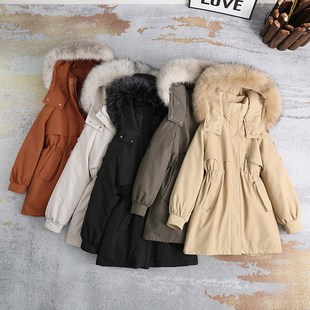 Women 2025 Thickened Cottonpadded Student Parka Jacket Coat