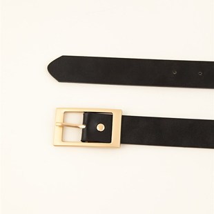 Belt Buckle Elegant Luxurious Style Black Royal Rectangular