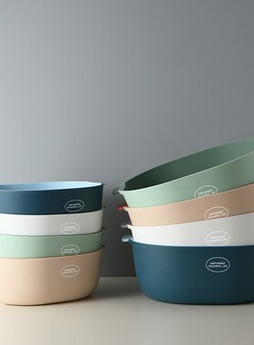 2Layer Drain Basket Fruit Plate Kitchen Basin Plastic Basket