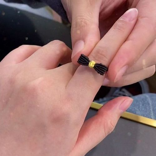 3D Cat Eye Bead Bowknot Bracelet Sweet Gift for Bestie Musth