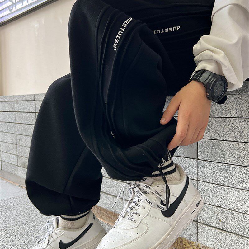 Fall Casual Sweatpants for Boys MidLarge Size Elastic Cuffs