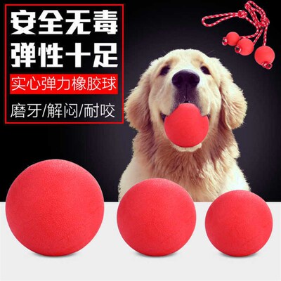 Dog Training Chew Ball Pet Durable Ball Solid Rubber Elastic