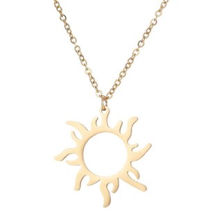 Necklace ChicChic Geometric Womens Sunflow Pendant Sunflower