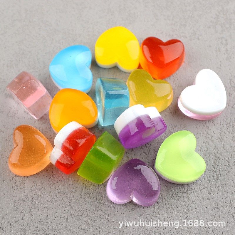 Love Jelly Heartshaped Resin Simulation Food Play DIY Access
