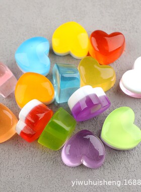 Love Jelly Heartshaped Resin Simulation Food Play DIY Access