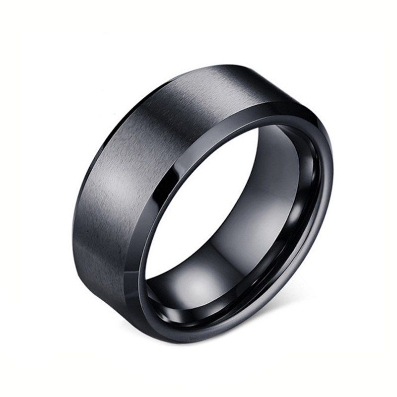 Diamond Stainless steel ring matte ring jewelry matte matter