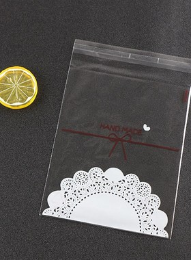 Transparent Lace Bowknot Selfsealing Bag for Bakery Packagin