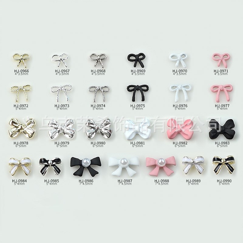 French Bowknot Nail Art Decoration Alloy Spray Exquisite Bow