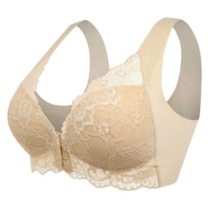 Front Open Button Wireless Bra Large Chest Looks Small Comfo