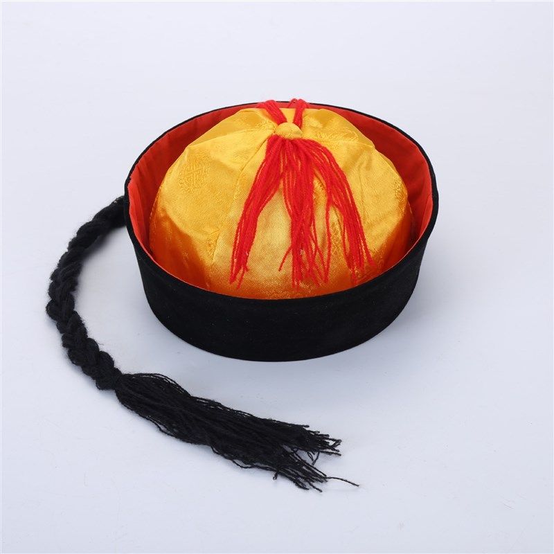 Costume Hat for Halloween Stage Props Hat for Emperor Qing O