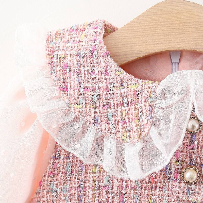 Fall Fashionable Long Sleeve Dress for Girls 842 Cute Infant