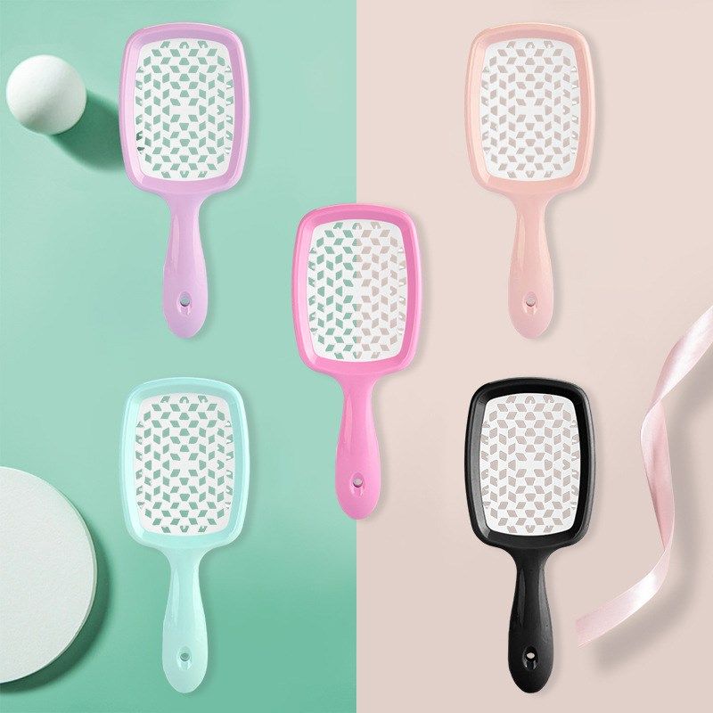 Hollow Massage Grid Hair Comb Wet Dry Use Airbag Comb Curly