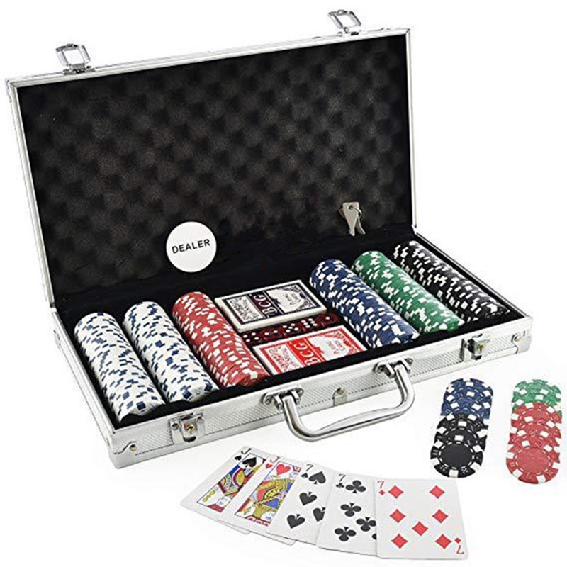 Texas Poker Chips Mahjong Chips 300 Chips Aluminum Case Set