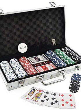Texas Poker Chips Mahjong Chips 300 Chips Aluminum Case Set