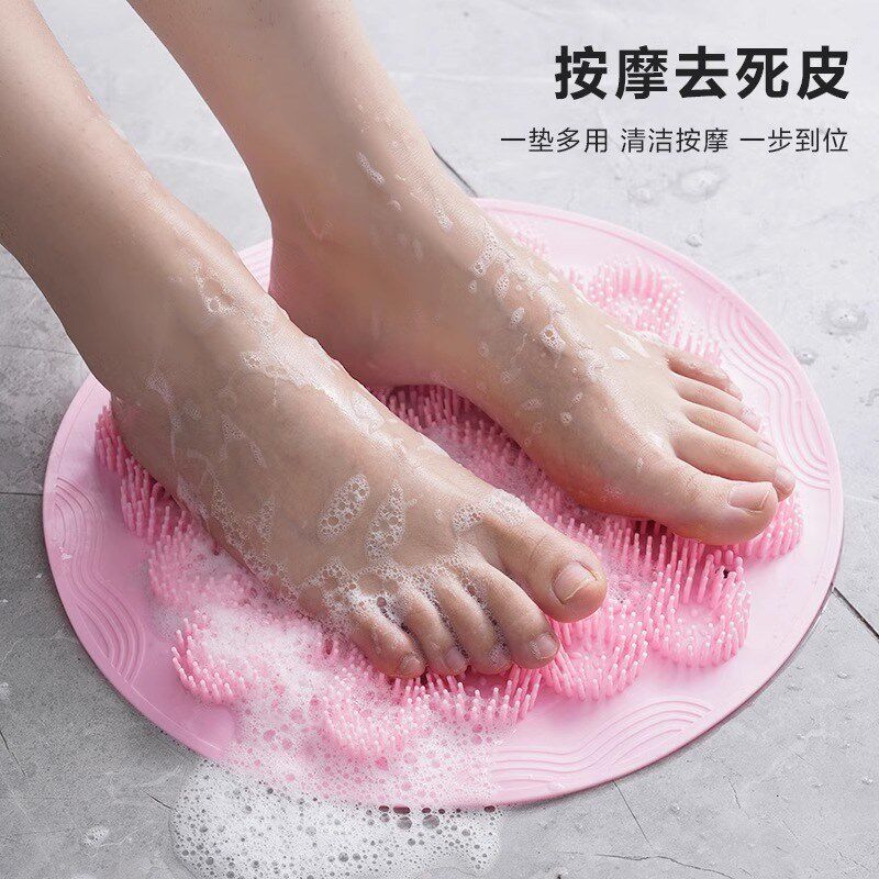 Back Scrubber Shower Brush Lazy Back Scrub Pad Wall Suction