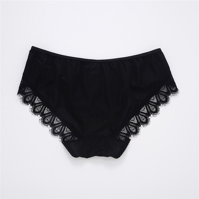 Silk Panties with Lace Trim UltraThin Comfortable for WomenS